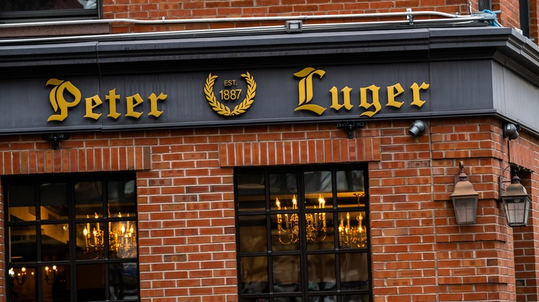 restaurant sign for Peter Luger