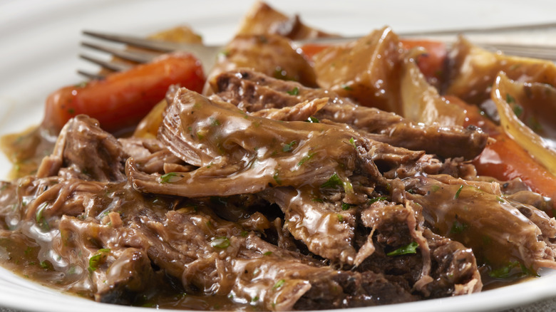 plate of pot roast