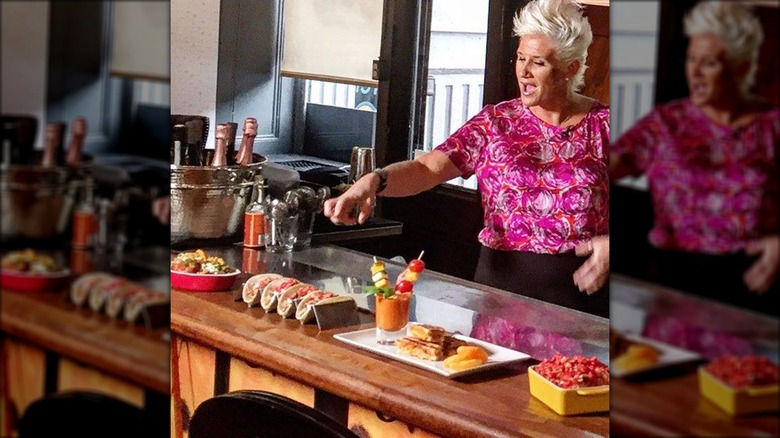 Anne Burrell demonstrating food