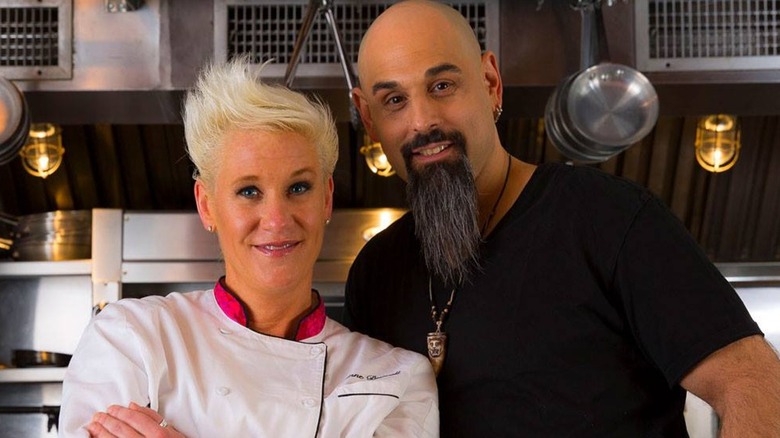 Anne Burrell and Phil Casaceli in the kitchen