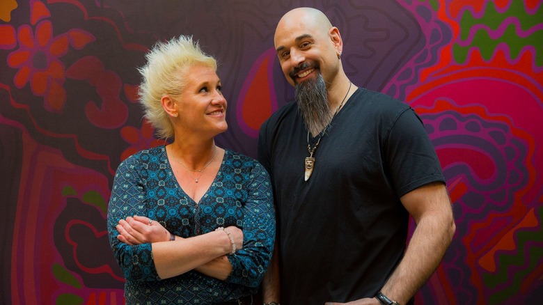 Anne Burrell and Phil Casaceli at the restaurant