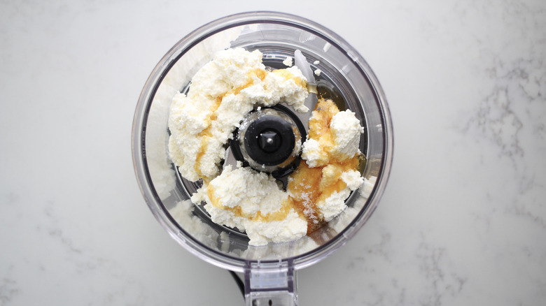 honey and ricotta in food processor