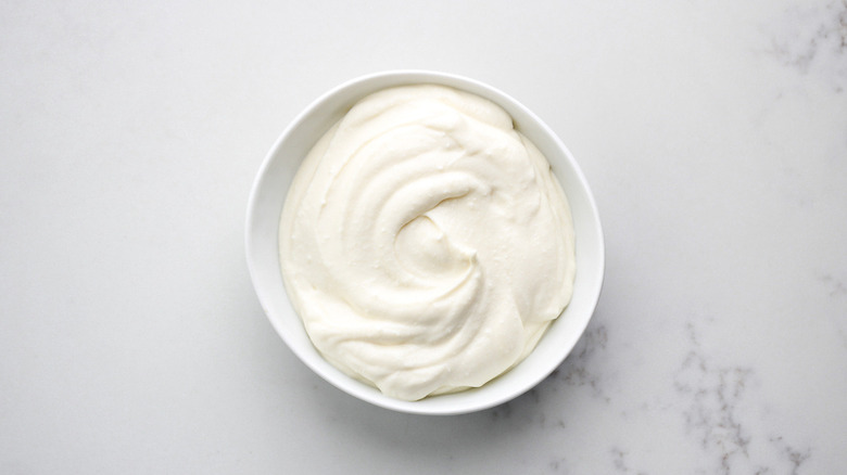 whipped ricotta in bowl