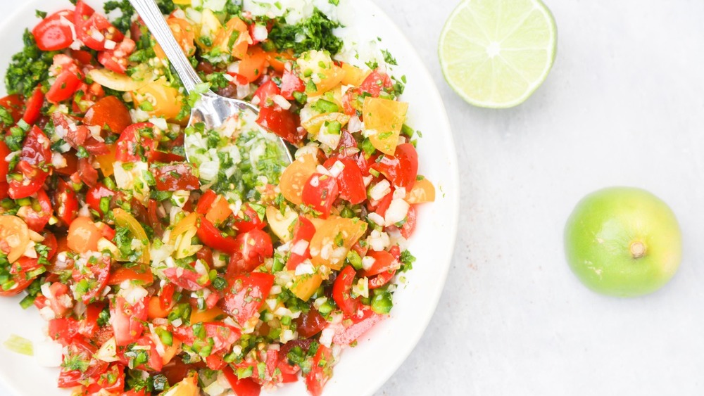 veggies in a pico de gallo recipe