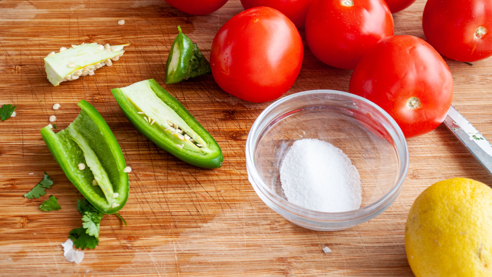 halved jalapeno for pico de gallo