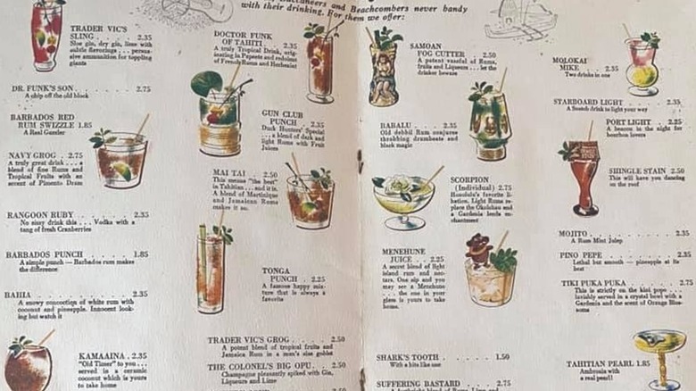 illustrated drink menu