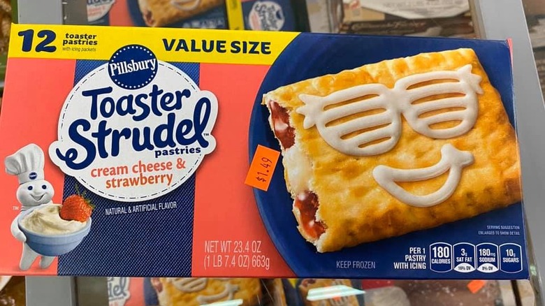 cream cheese and strawberry toaster strudel