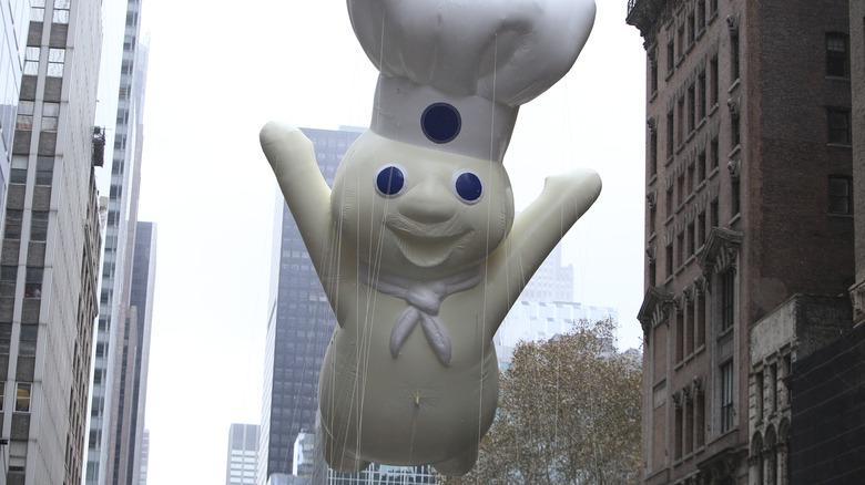 Pillsbury Doughboy balloon at Macy's Thanksgiving Day Parade