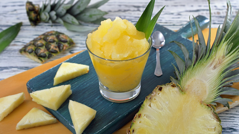 Pineapple shaved ice