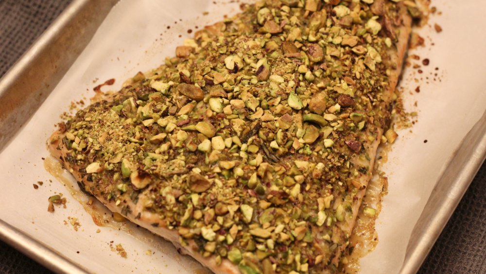 pistachio-crusted salmon