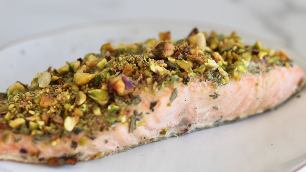 pistachio-crusted salmon