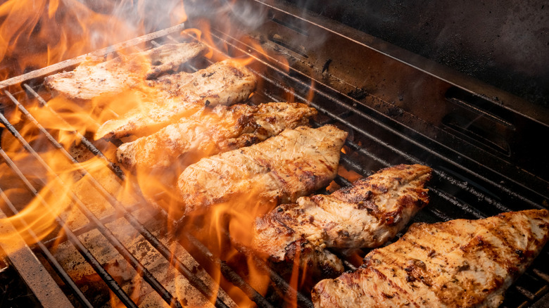 chicken breast on grill