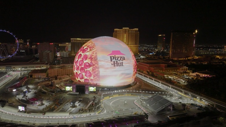 Pizza Hut logo on Sphere