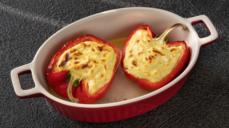 Bell peppers filled with cheese