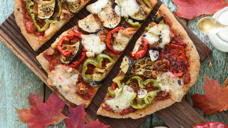 pizza with eggplant