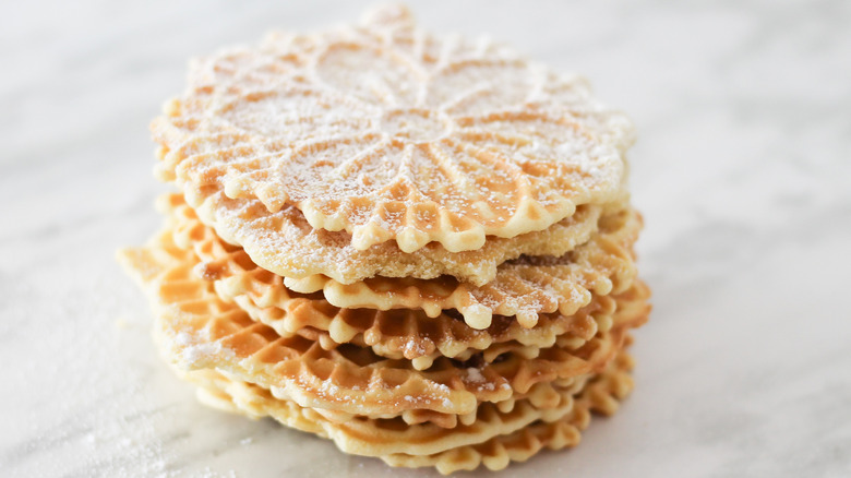 A stack of pizzelle