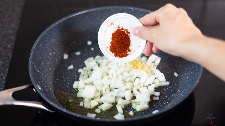 ingredients in pan 