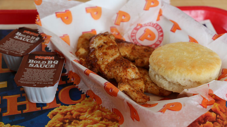 Popeyes Biscuit and chicken