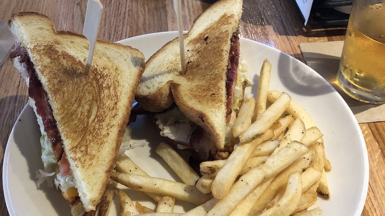 clubhouse grille sandwich with fries