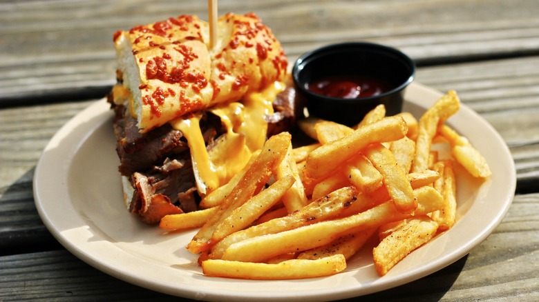 Prime Rib Dipper on plate