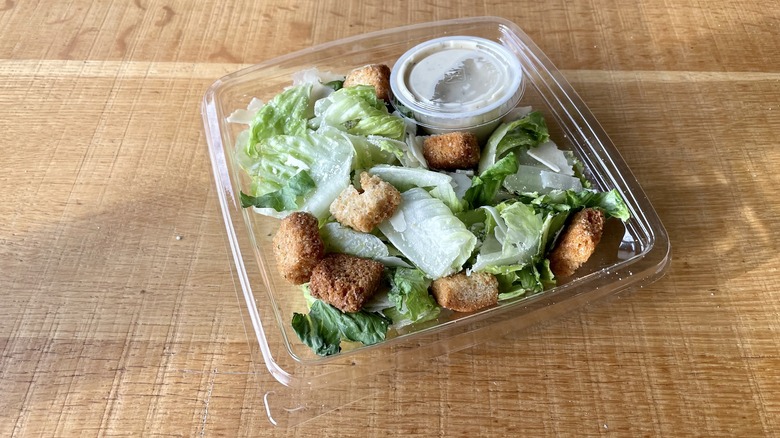 salad with croutons and dressing