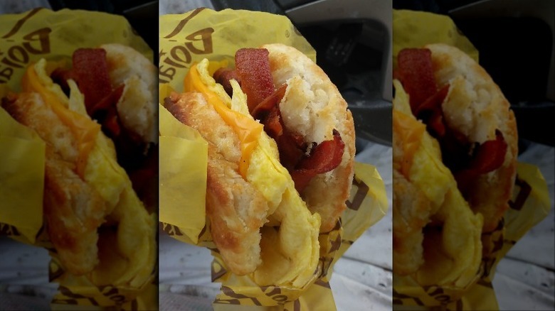 Bojangles' Bacon, egg, and cheese biscuit