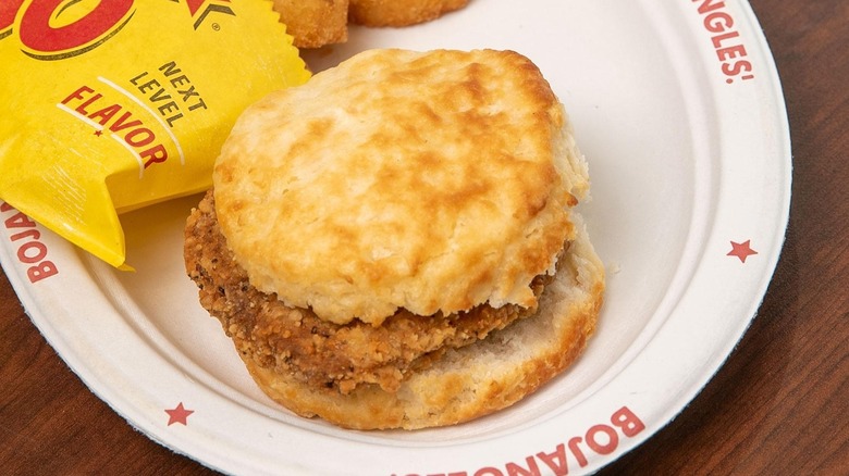 Bojangles' Steak biscuit