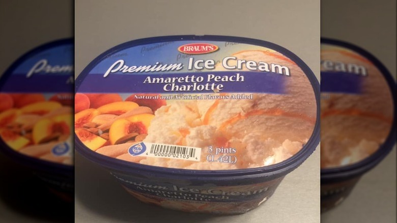 Amaretto Peach Charlotte ice cream