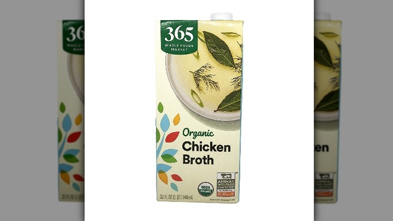 A box of 365 Broths by Whole Foods Market