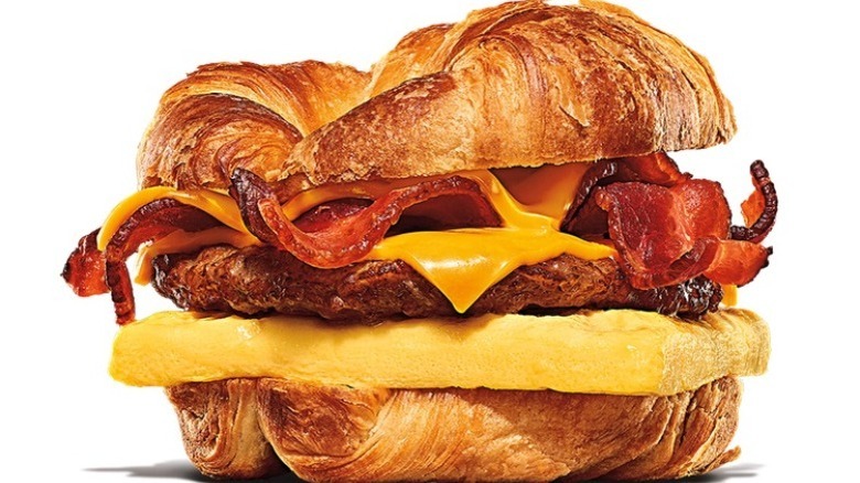 Burger King Croissan'Wich with Bacon, Sausage, Egg, and Cheese