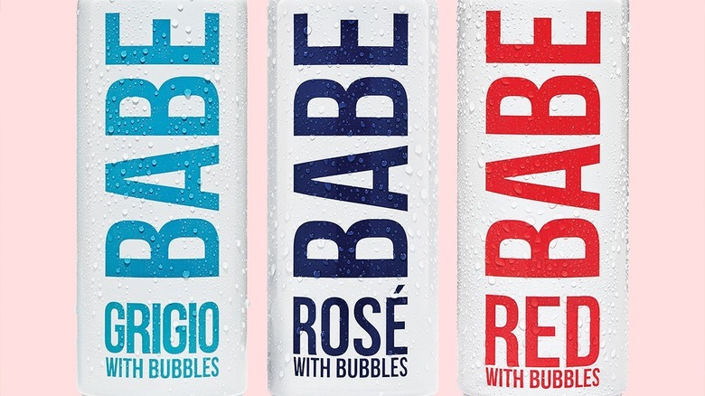 Cans of BABE wines