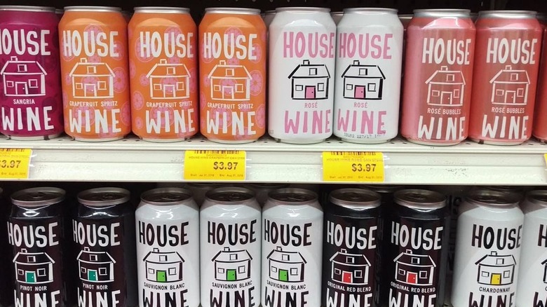 Cans of House Wine