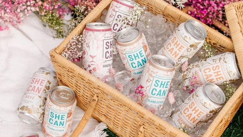Cans of SHE CAN wines