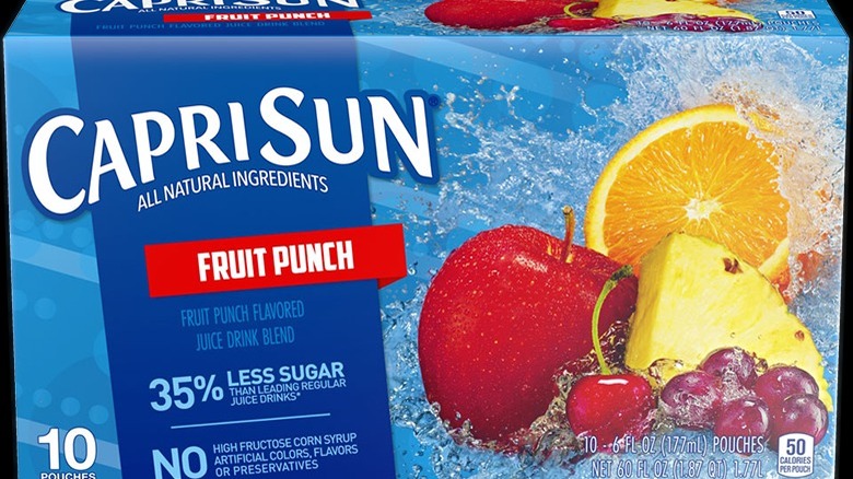 A box of Capri Sun's Fruit Punch