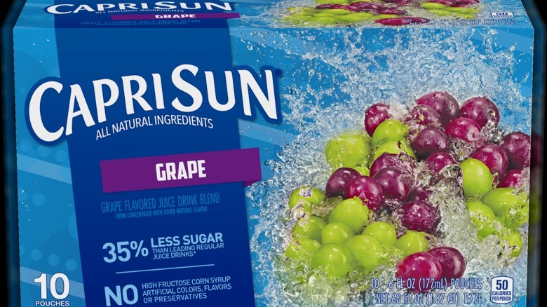 A Box of Capri Sun Grape Juice