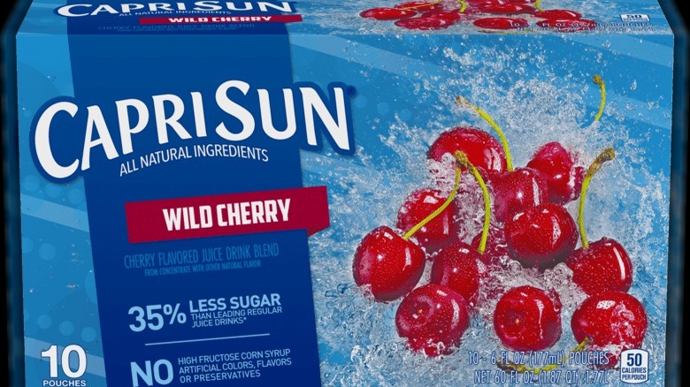 A box of Capri Sun's Wild Cherry