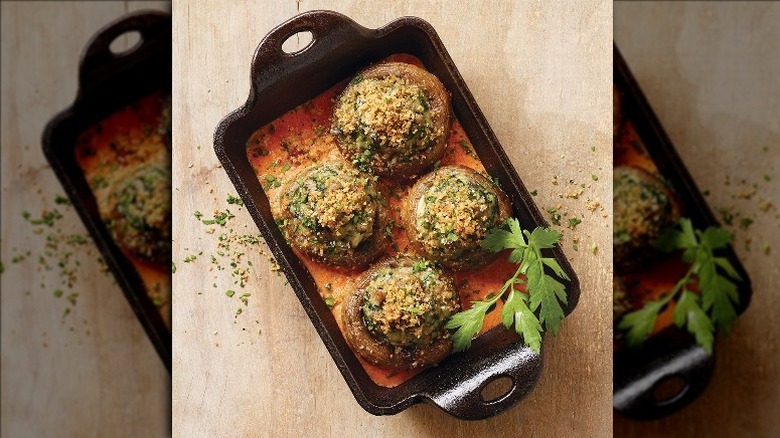 Four-Cheese and Sausage Stuffed Mushrooms