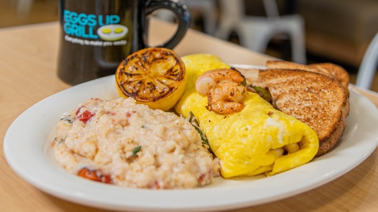 omelet with charred lemon