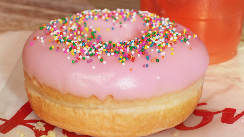 tim hortons donut and coffee