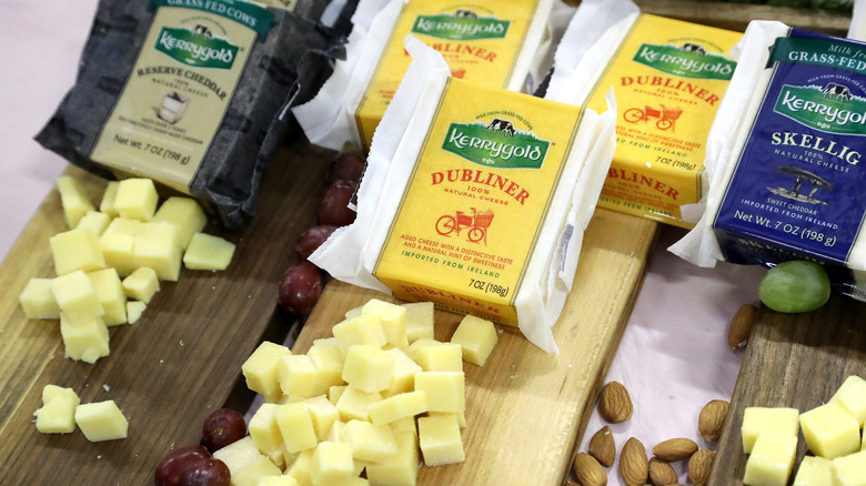 kerrygold cheese and samples on display