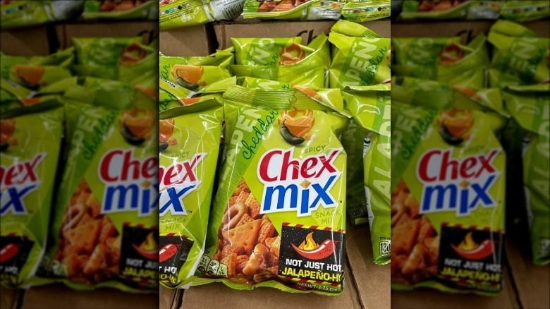 Many Bags of Spicy Jalapeño Cheddar Flavor Chex Mix