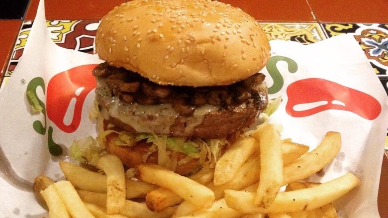 Chili's Mushroom Swiss Burger