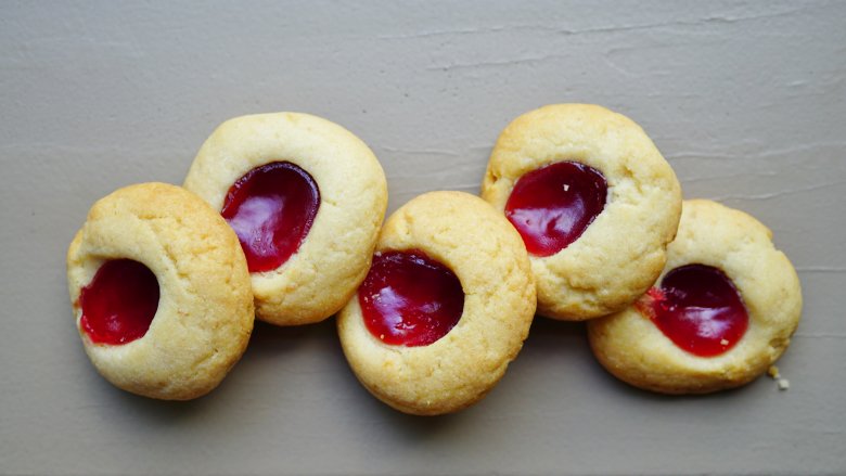 Thumbprint jam cookies