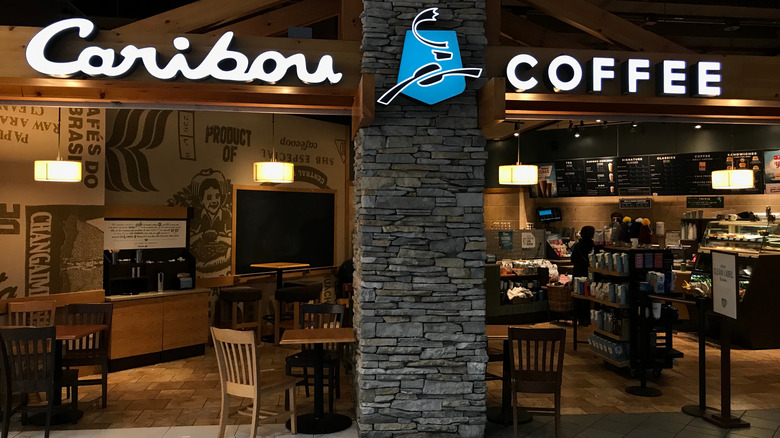 Caribou Coffee shop in mall