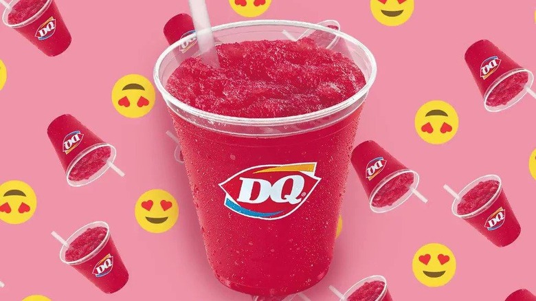 Red Misty Slush from Dairy queen in cup