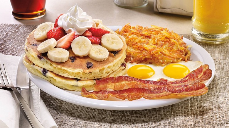 Double Berry Banana Pancake Breakfast