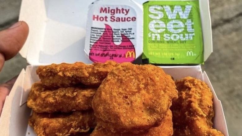 McDonald's Spicy Chicken McNuggets with Mighty Hot Sauce