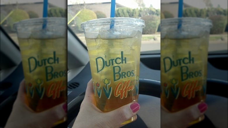 Passion Fruit Tea in car