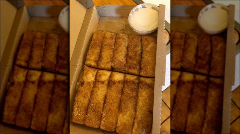 Cinnamon Sticks fast food dessert from Pizza Hut