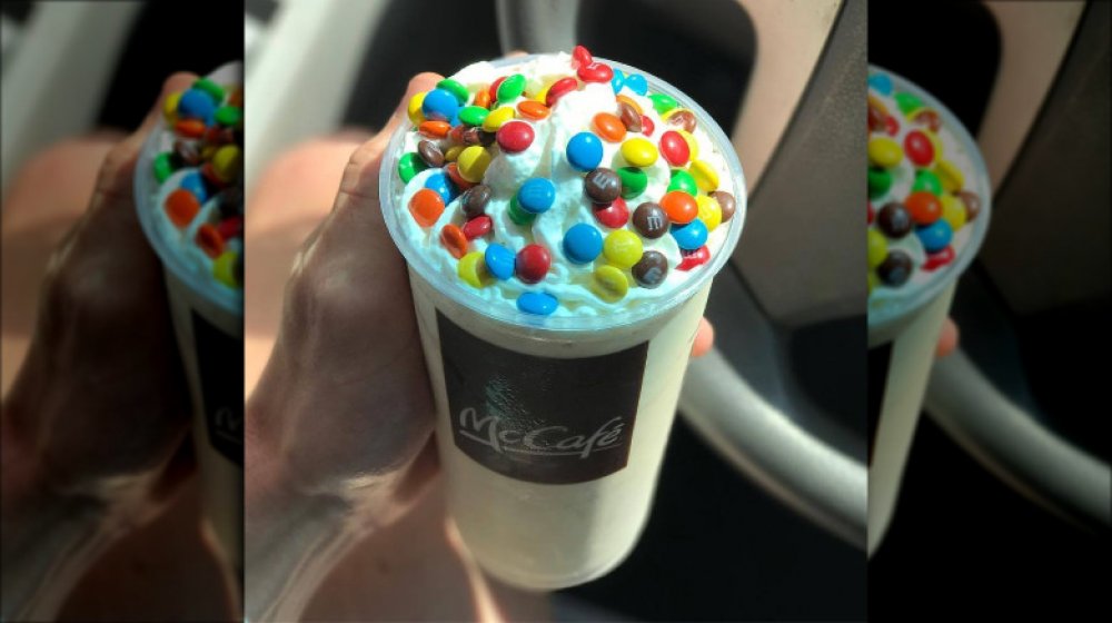 M&M McFlurry fast food dessert from McDonald's